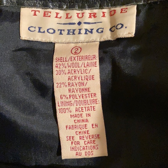 TELLURIDE CLOTHING COMPANY WOOL SKIRT SIZE 2 - Picture 3 of 3